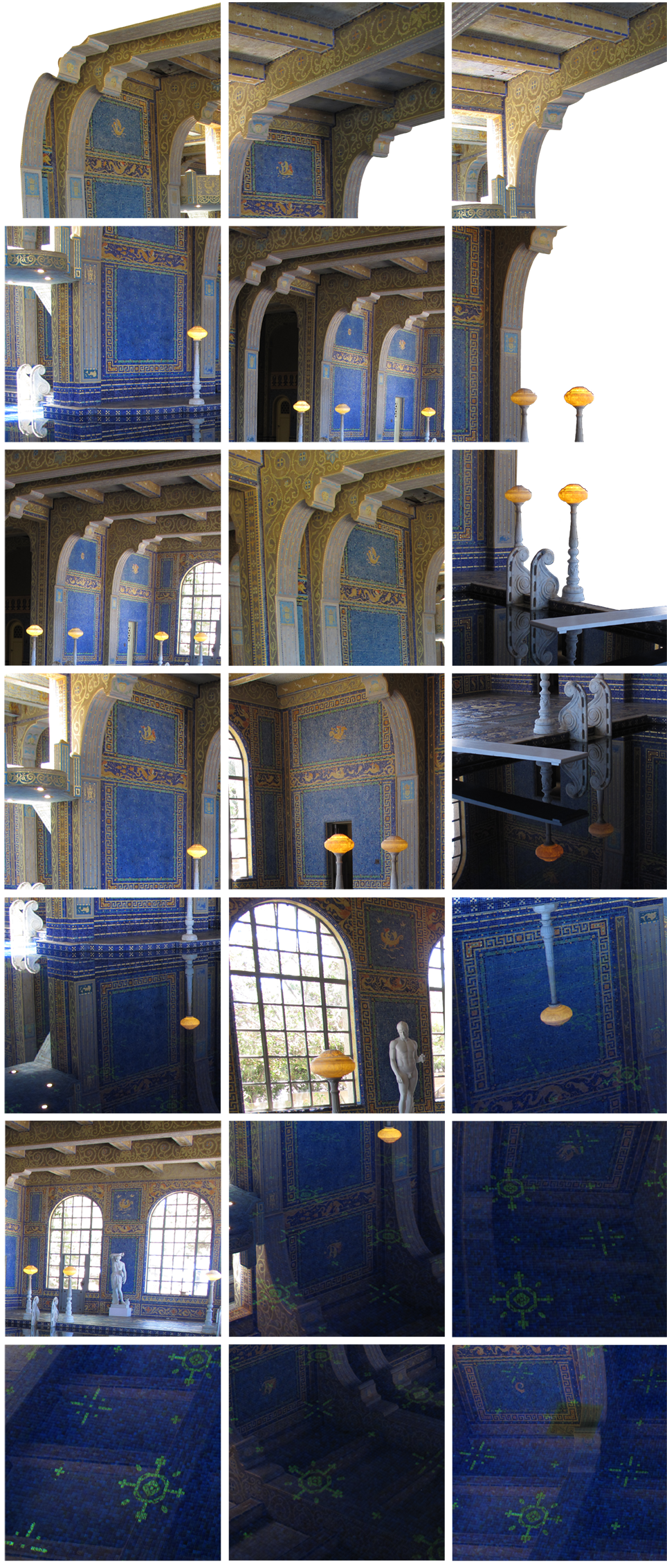 Photographie d'art Piscine intérieure de Hearst Castle, bain de Caracalla, détail photo par Johanna Pernot