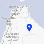 Carte du Nord du Maroc localisant la ville de Chefchaouen