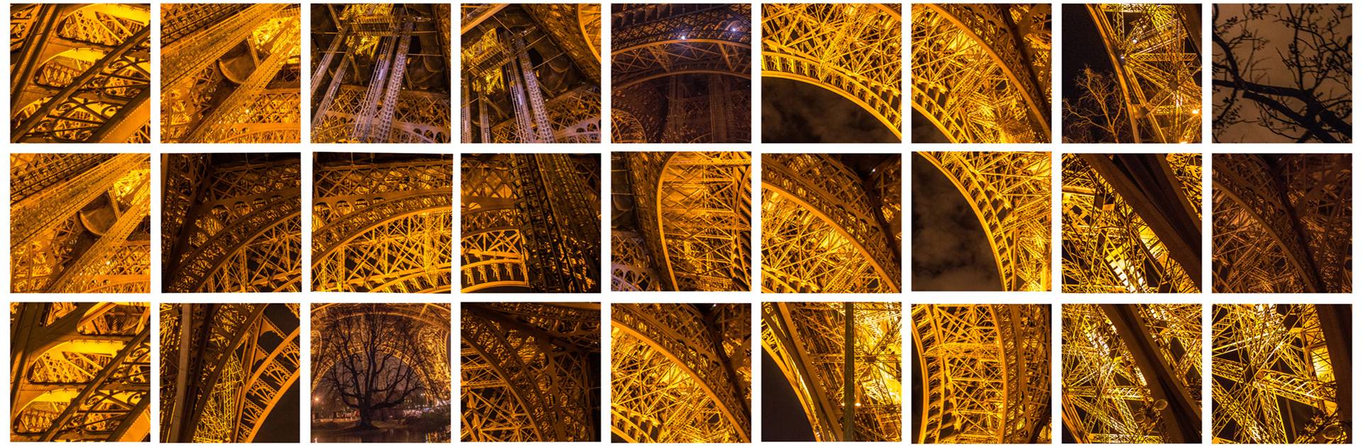 Tour Eiffel éclairée la nuit
